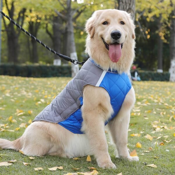 Adjustable Quilted Dog Jacket - Warm and Safe for Winter Walks - Image 5