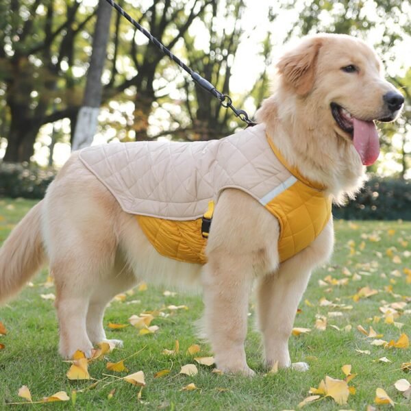 Adjustable Quilted Dog Jacket - Warm and Safe for Winter Walks - Image 6