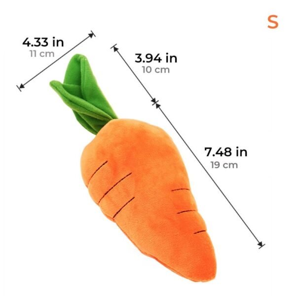 Carrot Squeaky Plush Toy Dog Interactive Toy - Image 7