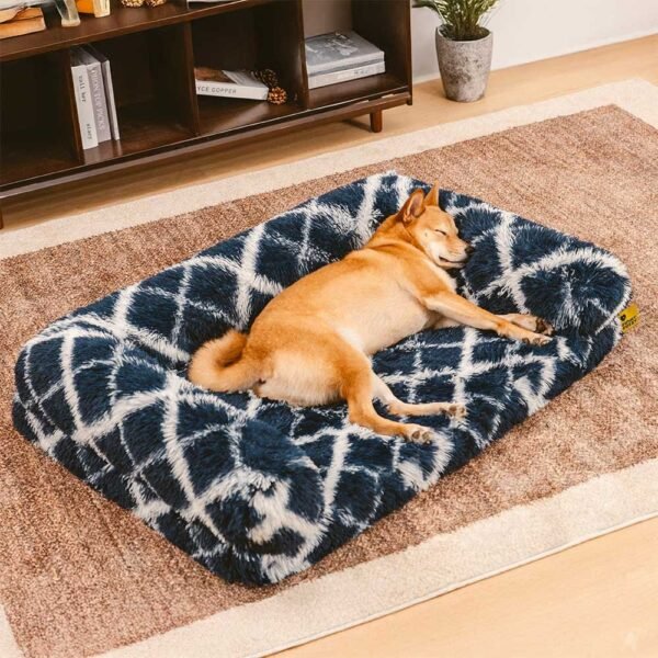 Classic Plaid Orthopedic Bolster Dog Sofa Bed - Cozy Comfort - Image 4