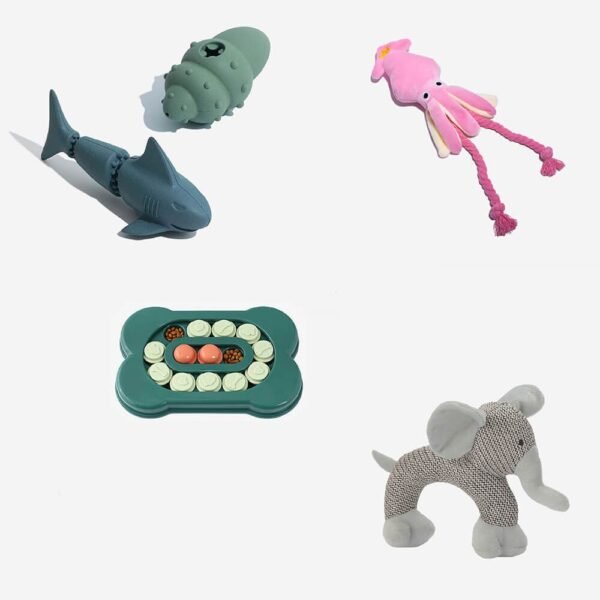 Dog Toy Gift Basket Set | Squeaky Chew Plush Treats Throw Interactive Toys - Image 12