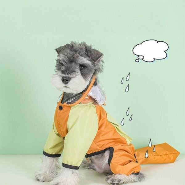 All-Weather Waterproof Full-Coverage Reflective Dog Hooded Raincoat - Image 4