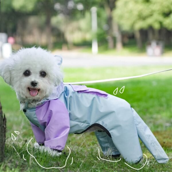 All-Weather Waterproof Full-Coverage Reflective Dog Hooded Raincoat - Image 2