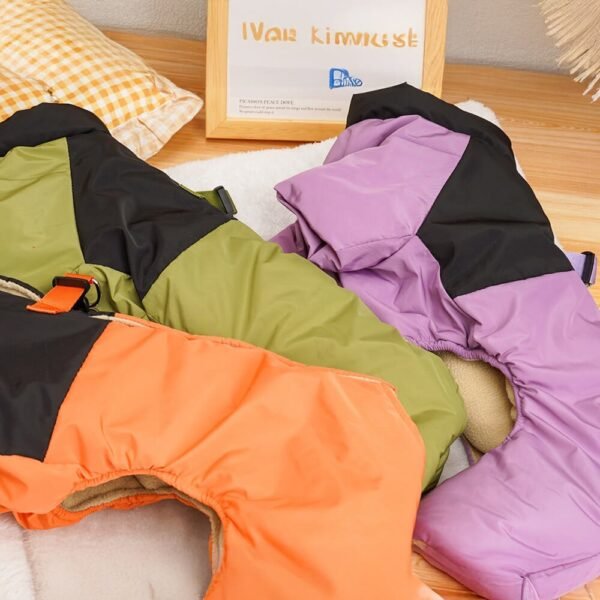 Back-Opening Waterproof & Windproof Four-Legged Outdoor Dog Coat - Image 12