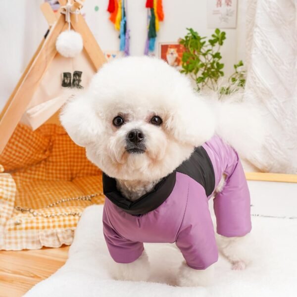 Back-Opening Waterproof & Windproof Four-Legged Outdoor Dog Coat - Image 8