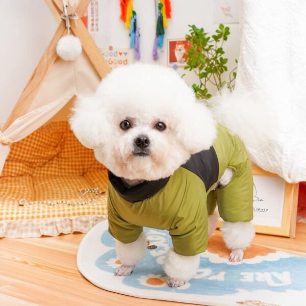 Back-Opening Waterproof & Windproof Four-Legged Outdoor Dog Coat - Image 6
