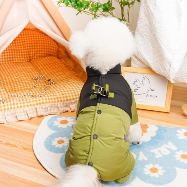 Back-Opening Waterproof & Windproof Four-Legged Outdoor Dog Coat - Image 7
