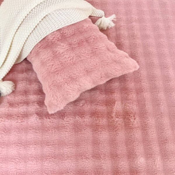 Comfortable Bubble Faux Rabbit Fur Extended Rest Headboard Pillow - Image 10
