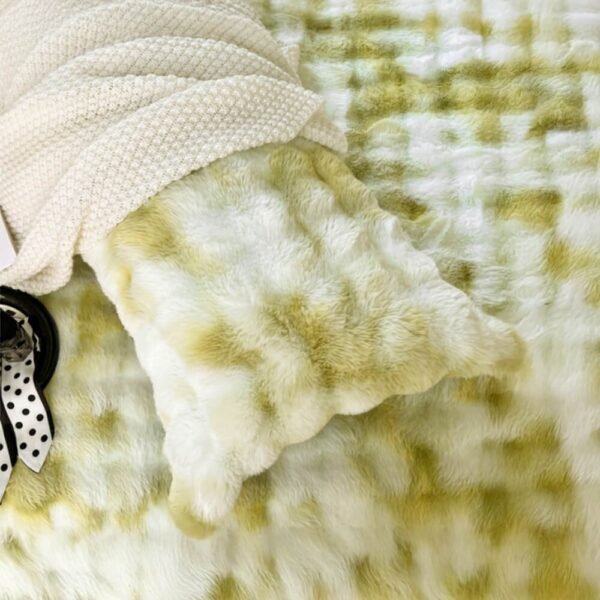 Comfortable Bubble Faux Rabbit Fur Extended Rest Headboard Pillow - Image 3