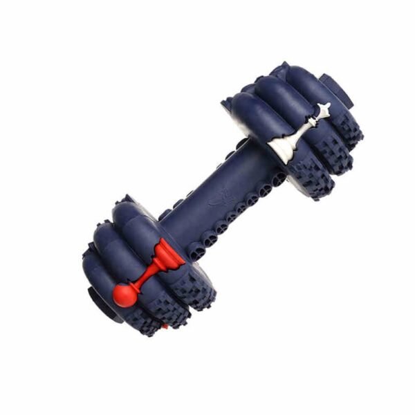 Dumbbell Silicone Slow Feeder Durable Interactive Dog Toy - Image 12