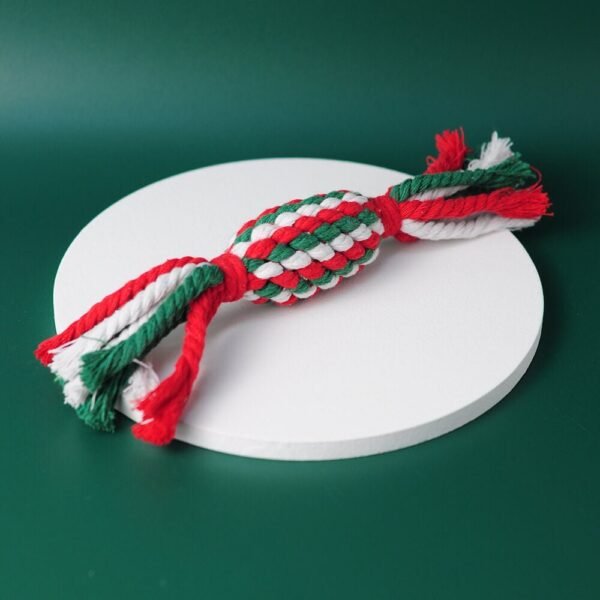 Christmas Cotton Rope Toy Chew Resistant Luxury Dog Gifts Teething Toys - Image 9